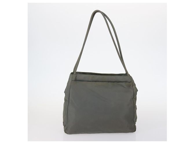 PRADA Borsa a Spalla Nylon Smaltato 4Set Rosa Kaki Verde Auth bs29552 Cachi - vista 2