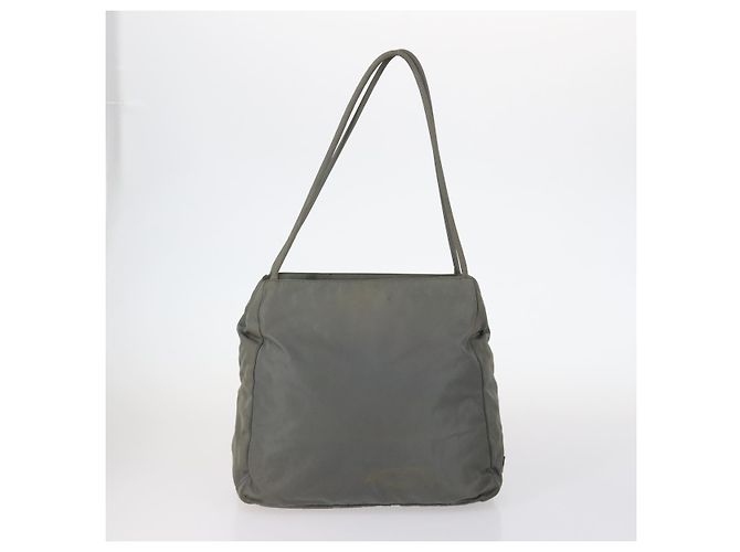 PRADA Borsa a Spalla Nylon Smaltato 4Set Rosa Kaki Verde Auth bs29552 Cachi - vista 3