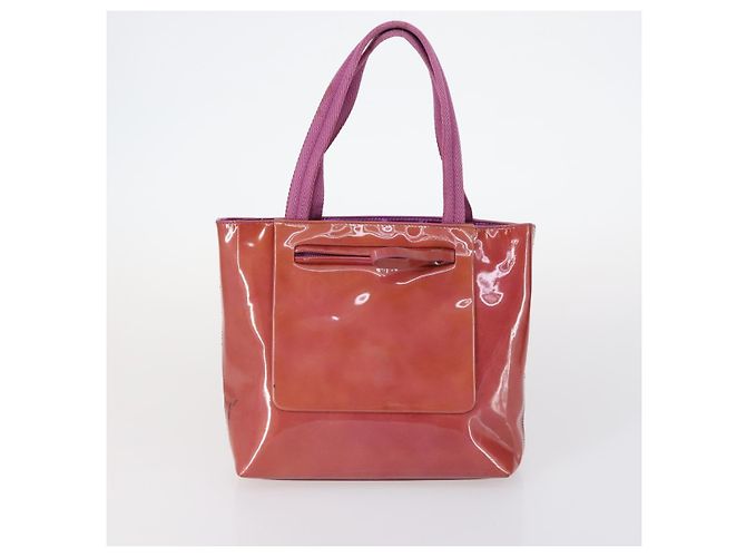 PRADA Borsa a Spalla Nylon Smaltato 4Set Rosa Kaki Verde Auth bs29552 Cachi - vista 7