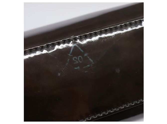 Bolsa de Ombro Chain Vala Esmalte Marrom Prata Auth 143223 de Salvatore Ferragamo - vista 10