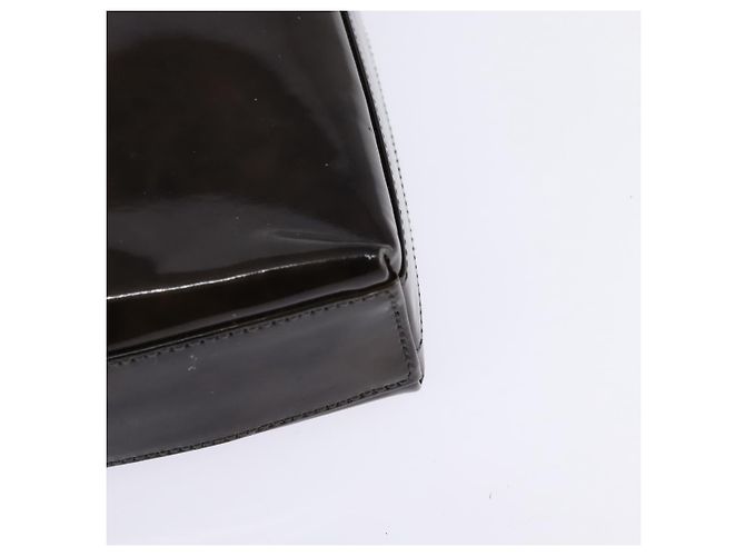 Bolsa de Ombro Chain Vala Esmalte Marrom Prata Auth 143223 de Salvatore Ferragamo - vista 16