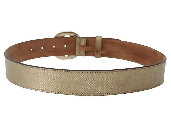 GUCCI GG IMPLEMENTATION INTERLOCKING GÜRTEL 37"" GOLD 114876 Auth 143201 Golden - Ansicht 2