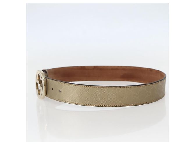 GUCCI GG IMPLEMENTATION INTERLOCKING GÜRTEL 37"" GOLD 114876 Auth 143201 Golden - Ansicht 4