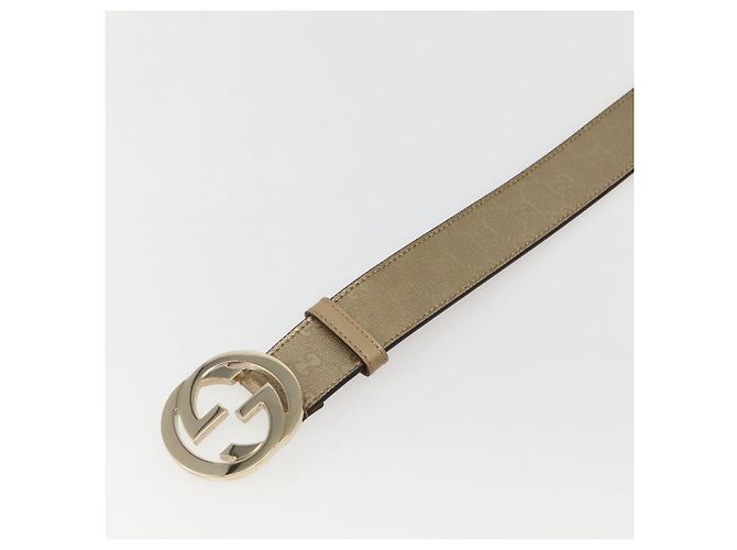 GUCCI GG IMPLEMENTATION INTERLOCKING GÜRTEL 37"" GOLD 114876 Auth 143201 Golden - Ansicht 5