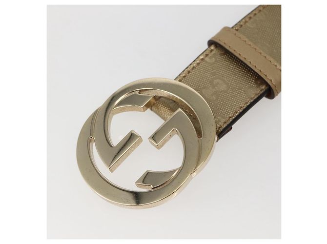 GUCCI GG IMPLEMENTATION INTERLOCKING GÜRTEL 37"" GOLD 114876 Auth 143201 Golden - Ansicht 6