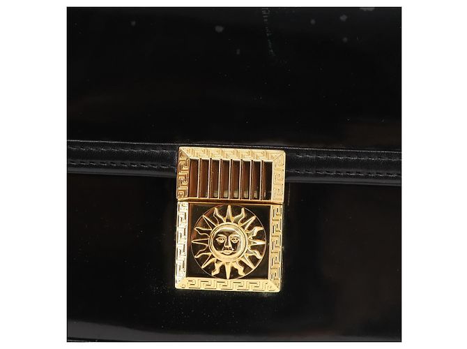 Pochette Vanity VERSACE Smalto Nero Oro Auth BA6291 D'oro - vista 17