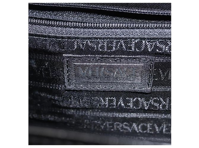 Pochette Vanity VERSACE Smalto Nero Oro Auth BA6291 D'oro - vista 18