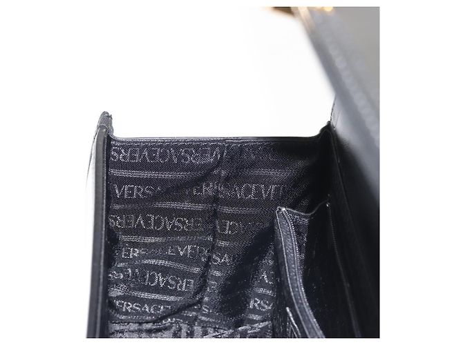 Pochette Vanity VERSACE Smalto Nero Oro Auth BA6291 D'oro - vista 20