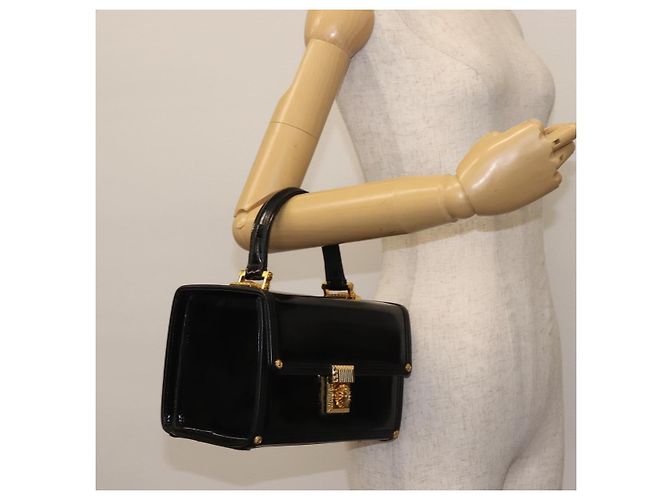 Pochette Vanity VERSACE Smalto Nero Oro Auth BA6291 D'oro - vista 22