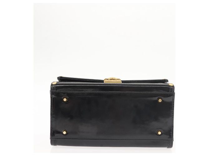 Pochette Vanity VERSACE Smalto Nero Oro Auth BA6291 D'oro - vista 5