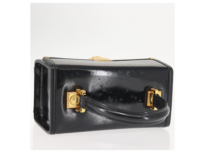 Pochette Vanity VERSACE Smalto Nero Oro Auth BA6291 D'oro - vista 6