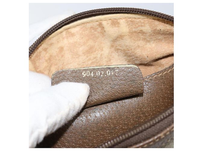 Borsa a Spalla Gucci GG Supreme Web Sherry Line PVC Beige 904 02 047 Auth hk2990 D'oro - vista 12