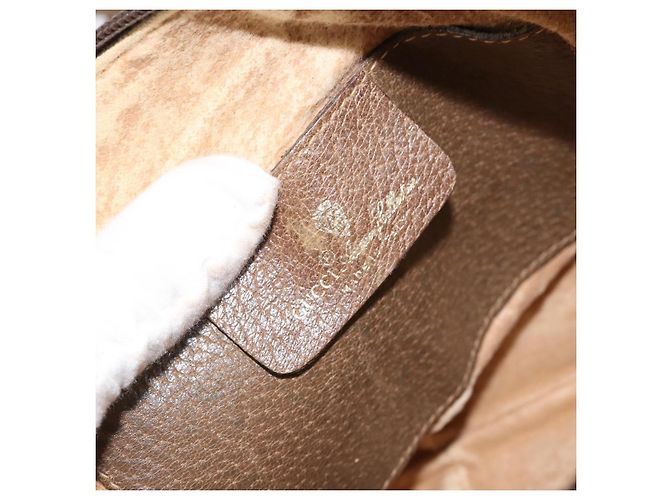 Borsa a Spalla Gucci GG Supreme Web Sherry Line PVC Beige 904 02 047 Auth hk2990 D'oro - vista 19