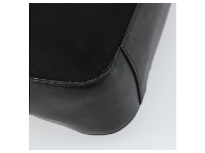 Bolso de Hombro Gancini de Nylon Negro y Plata de Salvatore Ferragamo Auth hk2985 - vista 16
