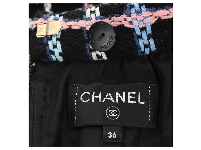 Falda CHANEL Tweed Marino CC Auth 136320M Azul marino - vista 10