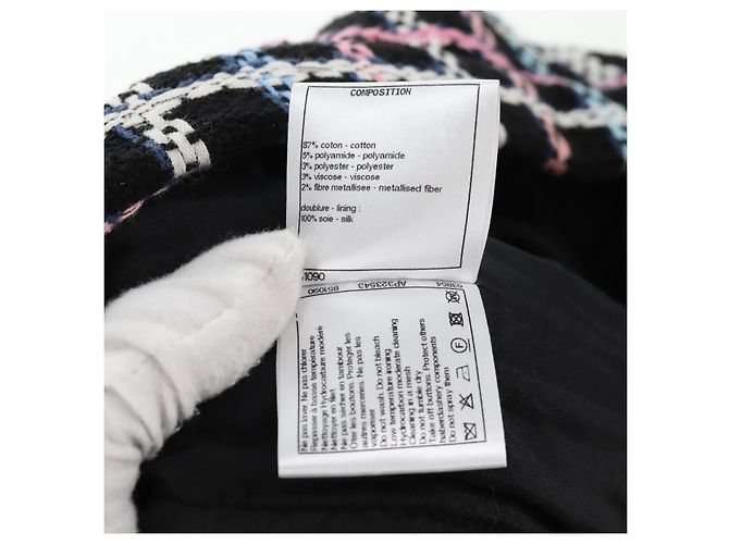 Falda CHANEL Tweed Marino CC Auth 136320M Azul marino - vista 13