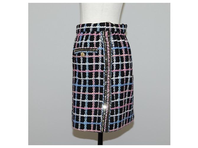Falda CHANEL Tweed Marino CC Auth 136320M Azul marino - vista 3