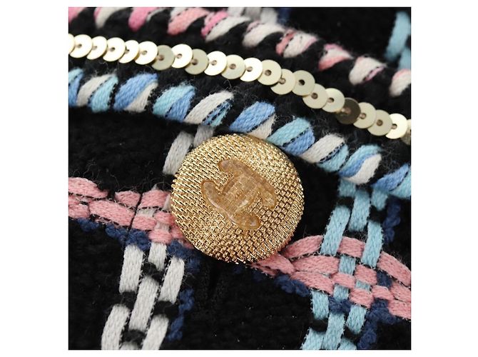 Falda CHANEL Tweed Marino CC Auth 136320M Azul marino - vista 6