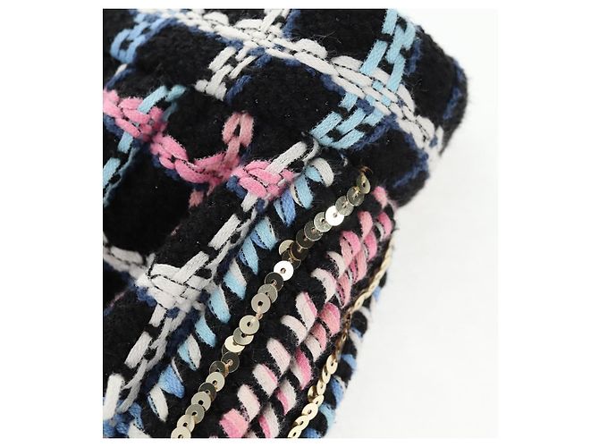 Falda CHANEL Tweed Marino CC Auth 136320M Azul marino - vista 7