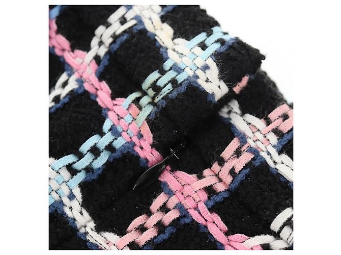 Falda CHANEL Tweed Marino CC Auth 136320M Azul marino - vista 8