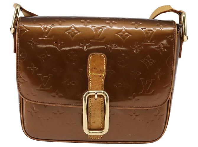 LOUIS VUITTON Sac à épaule Monogram Vernis Christie GM Bronze M91107 Auth 143251 - vue 13