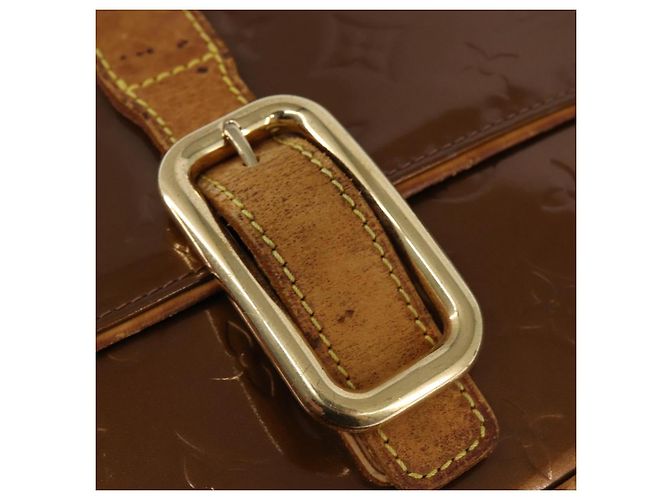 LOUIS VUITTON Sac à épaule Monogram Vernis Christie GM Bronze M91107 Auth 143251 - vue 19