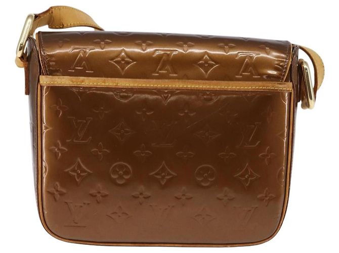 LOUIS VUITTON Sac à épaule Monogram Vernis Christie GM Bronze M91107 Auth 143251 - vue 2