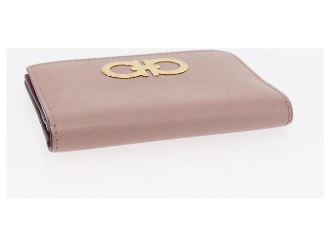 Portafoglio in pelle Salvatore Ferragamo Saint Laurent 2 pezzi Rosa Nero Auth am9788 - vista 12