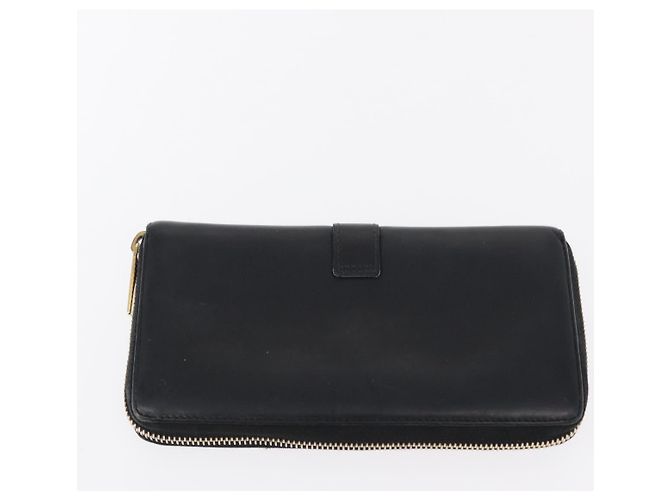 Portafoglio in pelle Salvatore Ferragamo Saint Laurent 2 pezzi Rosa Nero Auth am9788 - vista 3
