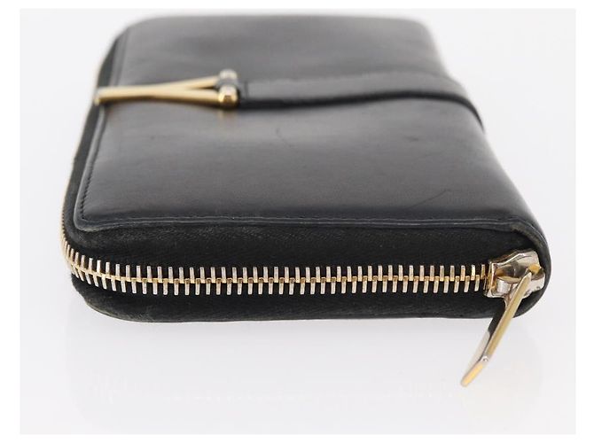 Portafoglio in pelle Salvatore Ferragamo Saint Laurent 2 pezzi Rosa Nero Auth am9788 - vista 4