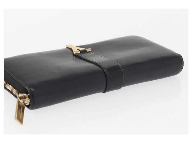 Portafoglio in pelle Salvatore Ferragamo Saint Laurent 2 pezzi Rosa Nero Auth am9788 - vista 5