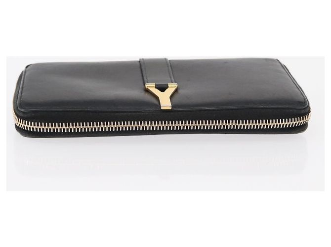 Portafoglio in pelle Salvatore Ferragamo Saint Laurent 2 pezzi Rosa Nero Auth am9788 - vista 6