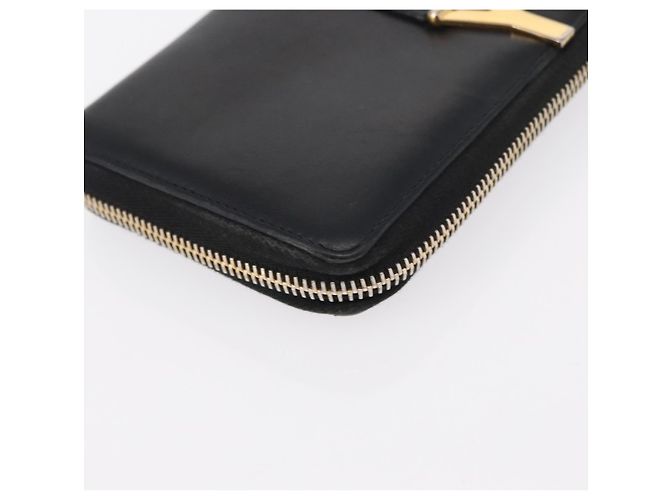 Portafoglio in pelle Salvatore Ferragamo Saint Laurent 2 pezzi Rosa Nero Auth am9788 - vista 7