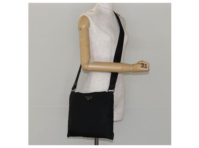 Borsa a Spalla PRADA Nylon Nero Argento Autentica ep10975 - vista 22