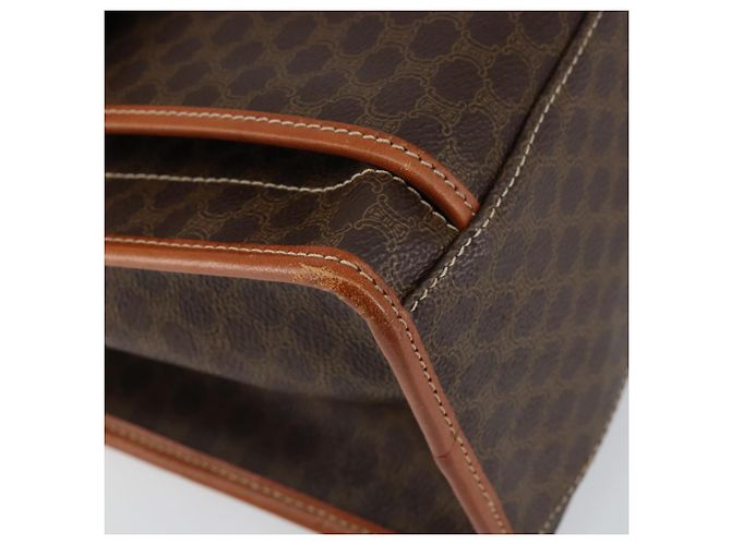 Céline Borsa tote in tela Macadam CELINE in pelle PVC marrone oro Auth ep11322 D'oro - vista 14