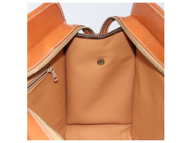 Céline Borsa tote in tela Macadam CELINE in pelle PVC marrone oro Auth ep11322 D'oro - vista 19