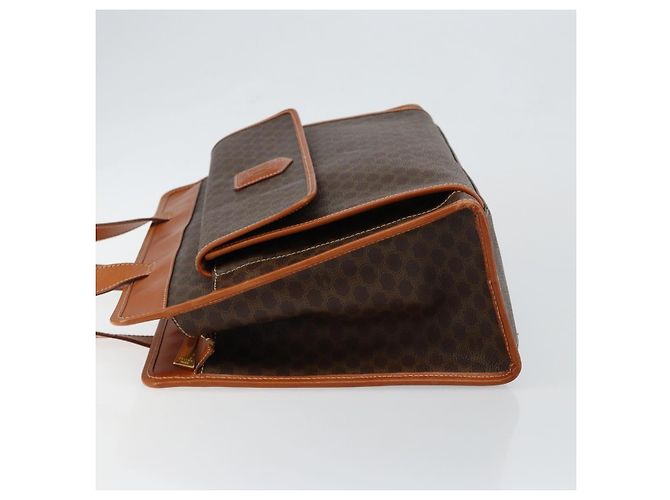 Céline Borsa tote in tela Macadam CELINE in pelle PVC marrone oro Auth ep11322 D'oro - vista 4