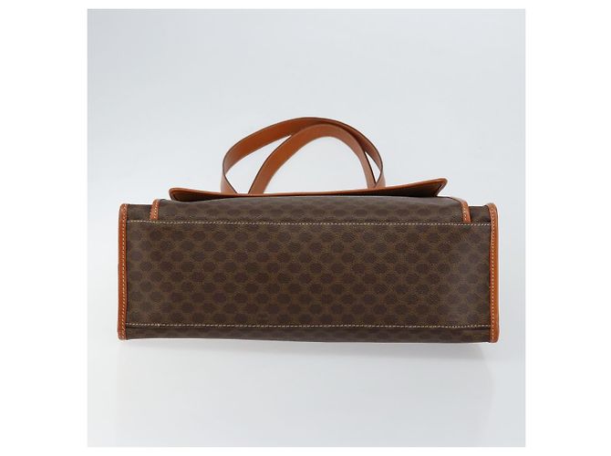 Céline Borsa tote in tela Macadam CELINE in pelle PVC marrone oro Auth ep11322 D'oro - vista 5