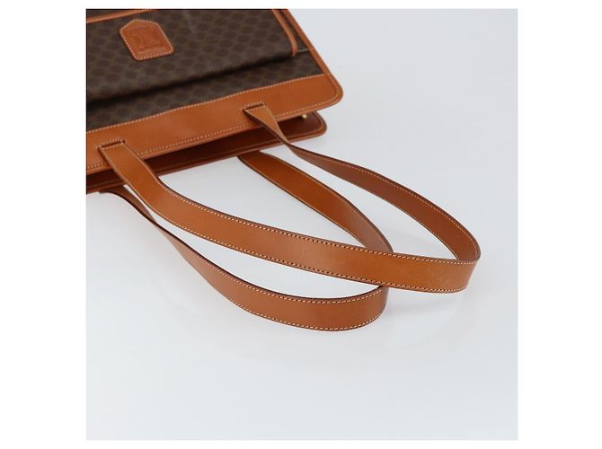 Céline Borsa tote in tela Macadam CELINE in pelle PVC marrone oro Auth ep11322 D'oro - vista 7