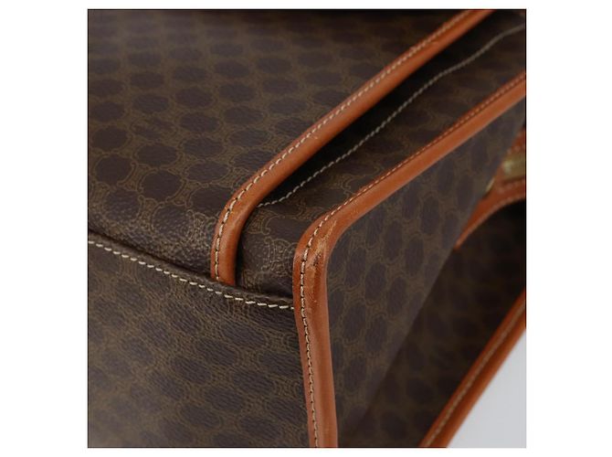 Céline Borsa tote in tela Macadam CELINE in pelle PVC marrone oro Auth ep11322 D'oro - vista 9