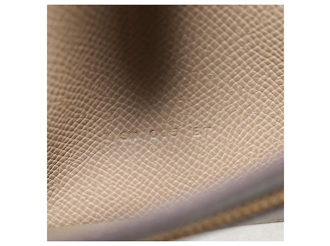 Hermès HERMES Portafoglio Beansufla Pelle Beige Oro Auth 139050M D'oro - vista 21