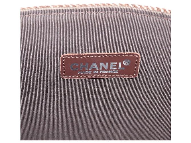 CHANEL Borsa Tote Lana Marrone CC Auth 145717 - vista 16