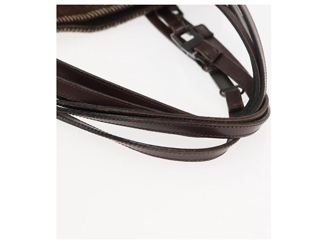 CHANEL Borsa Tote Lana Marrone CC Auth 145717 - vista 7