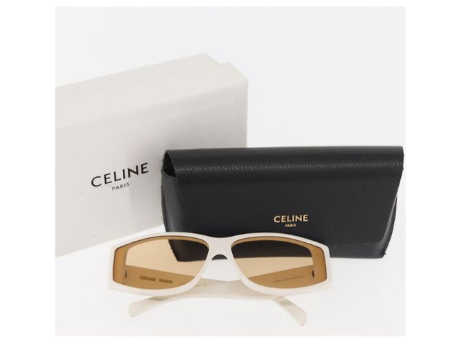 Céline Gafas de sol CELINE Triomphe de plástico blancas CL40227U Auth 146039 Blanco - vista 11
