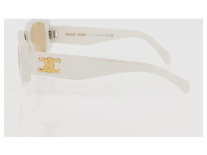 Céline Gafas de sol CELINE Triomphe de plástico blancas CL40227U Auth 146039 Blanco - vista 7