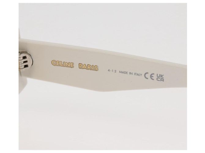 Céline Gafas de sol CELINE Triomphe de plástico blancas CL40227U Auth 146039 Blanco - vista 8