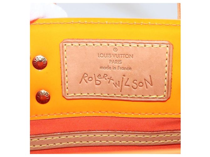 LOUIS VUITTON Borsa Reade PM Monogram Vernis Fluo Rosa Arancio M91903 Auth 143574 Arancione - vista 14