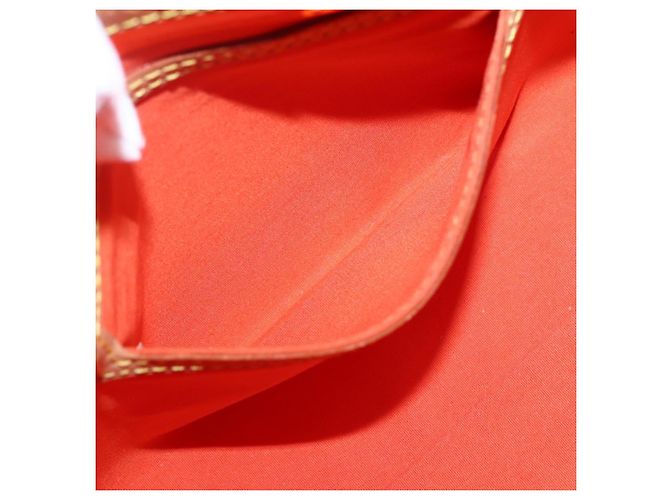 LOUIS VUITTON Borsa Reade PM Monogram Vernis Fluo Rosa Arancio M91903 Auth 143574 Arancione - vista 18