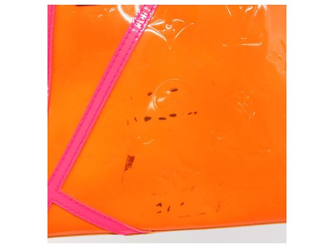 LOUIS VUITTON Borsa Reade PM Monogram Vernis Fluo Rosa Arancio M91903 Auth 143574 Arancione - vista 20