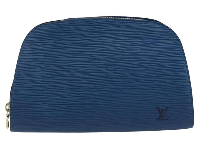 LOUIS VUITTON Pochette Dauphine GM Epi Blu M48435 LV Auth 144943 - vista 2